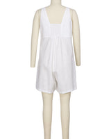Wrap Front Shirred Back Romper