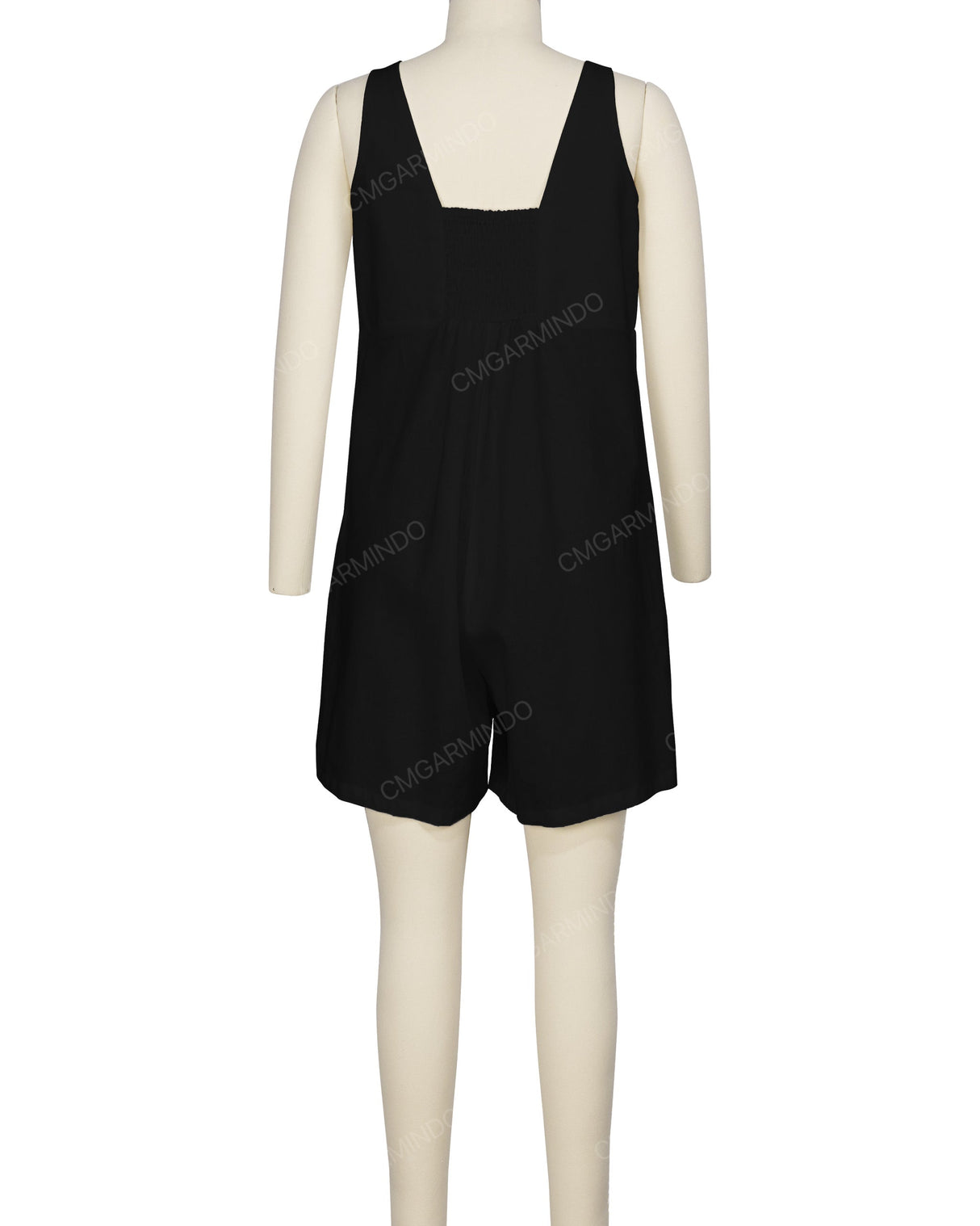Wrap Front Shirred Back Romper
