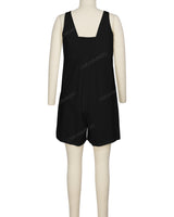 Wrap Front Shirred Back Romper