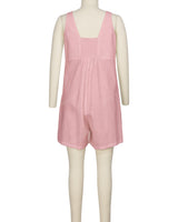 Wrap Front Shirred Back Romper