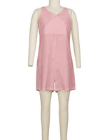 Wrap Front Shirred Back Romper