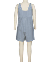 Wrap Front Shirred Back Romper