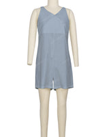 Wrap Front Shirred Back Romper