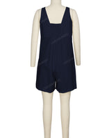 Wrap Front Shirred Back Romper