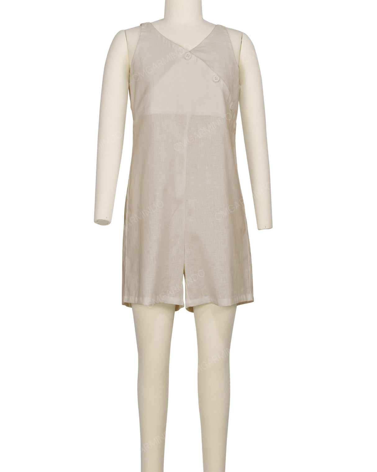 Wrap Front Shirred Back Romper