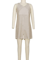 Wrap Front Shirred Back Romper