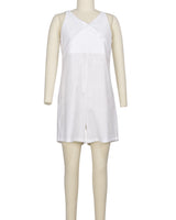 Wrap Front Shirred Back Romper