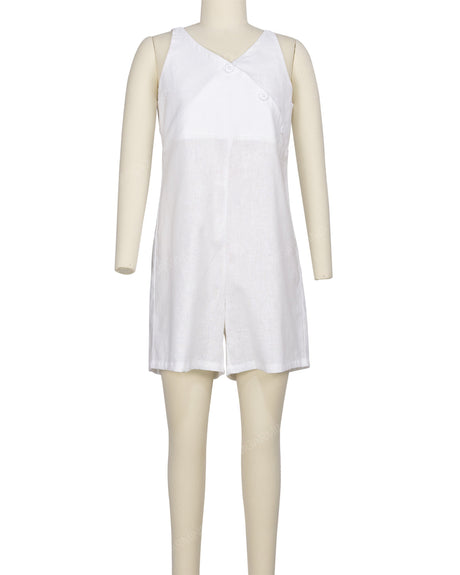 Wrap Front Shirred Back Romper