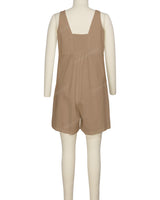 Wrap Front Shirred Back Romper