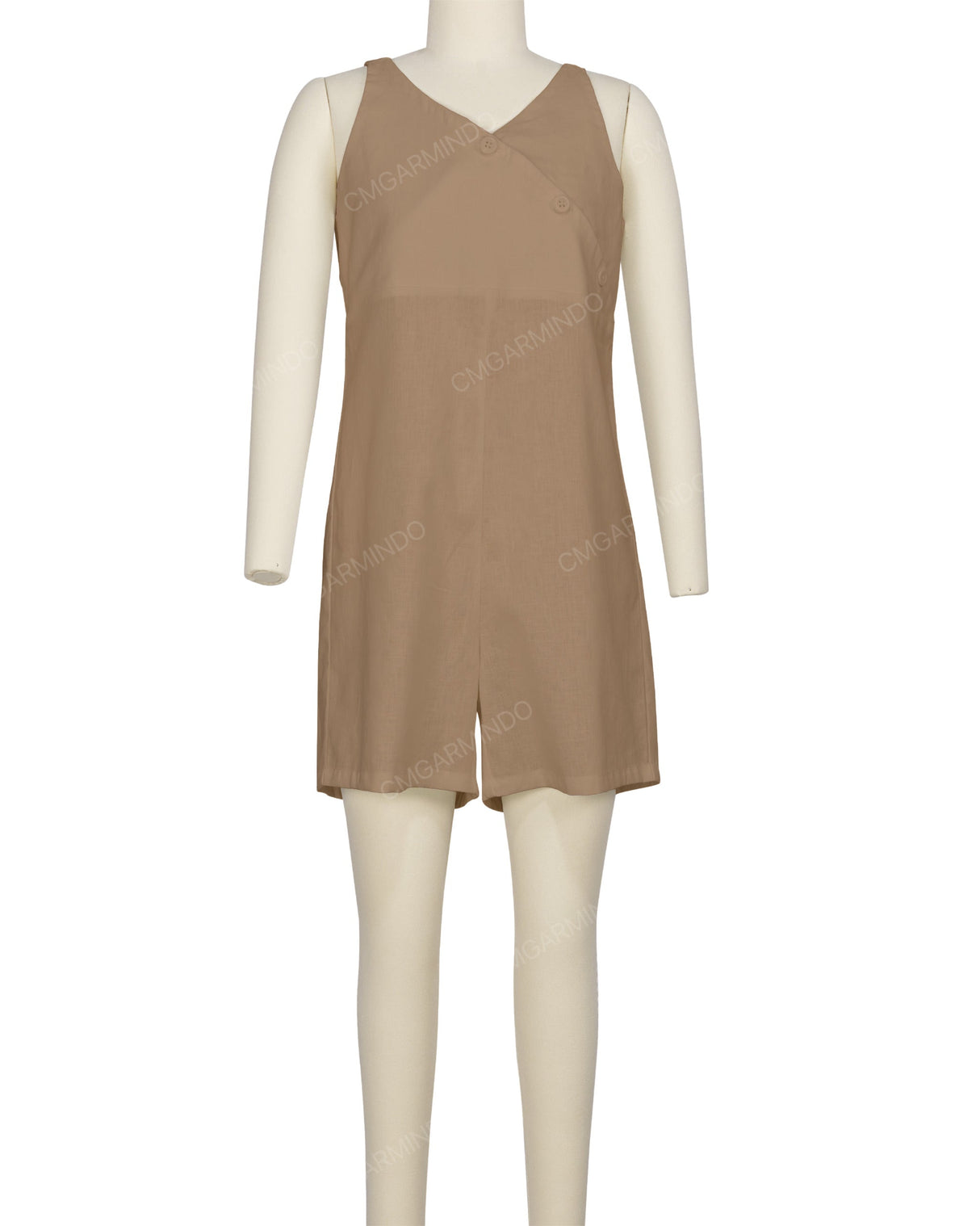 Wrap Front Shirred Back Romper