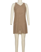 Wrap Front Shirred Back Romper