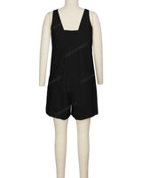 Wrap Front Shirred Back Romper