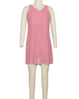 Wrap Front Shirred Back Romper