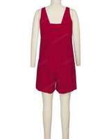 Wrap Front Shirred Back Romper
