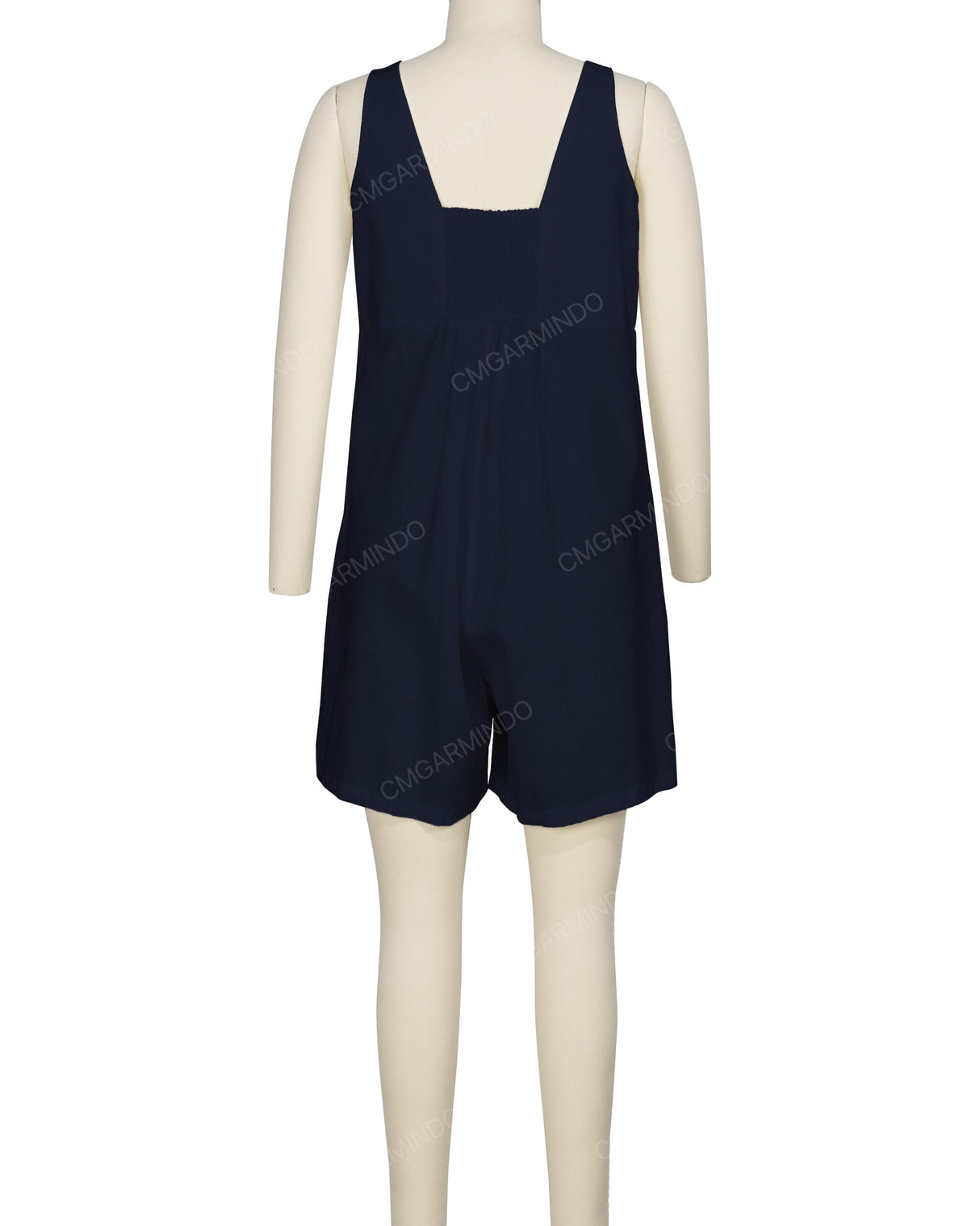 Wrap Front Shirred Back Romper