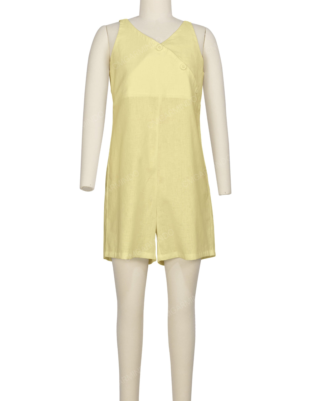 Wrap Front Shirred Back Romper