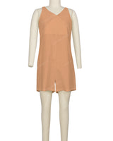 Wrap Front Shirred Back Romper