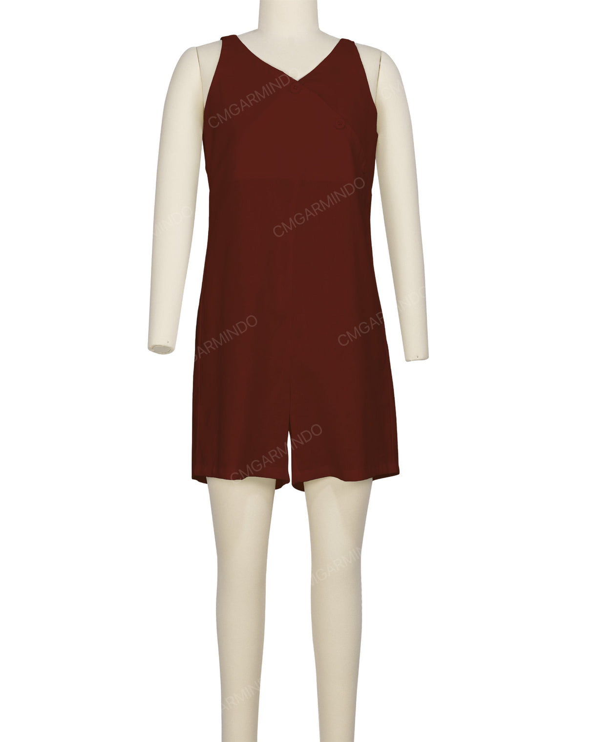 Wrap Front Shirred Back Romper