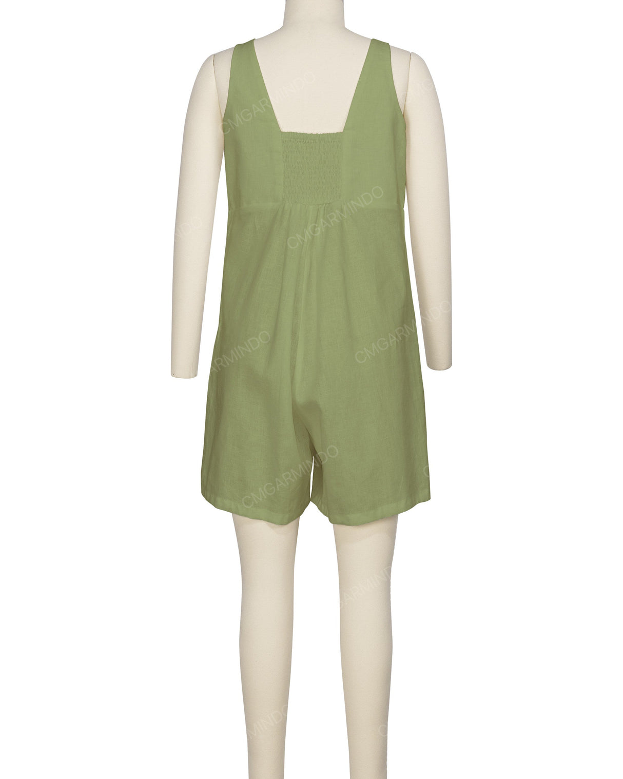 Wrap Front Shirred Back Romper