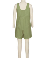 Wrap Front Shirred Back Romper
