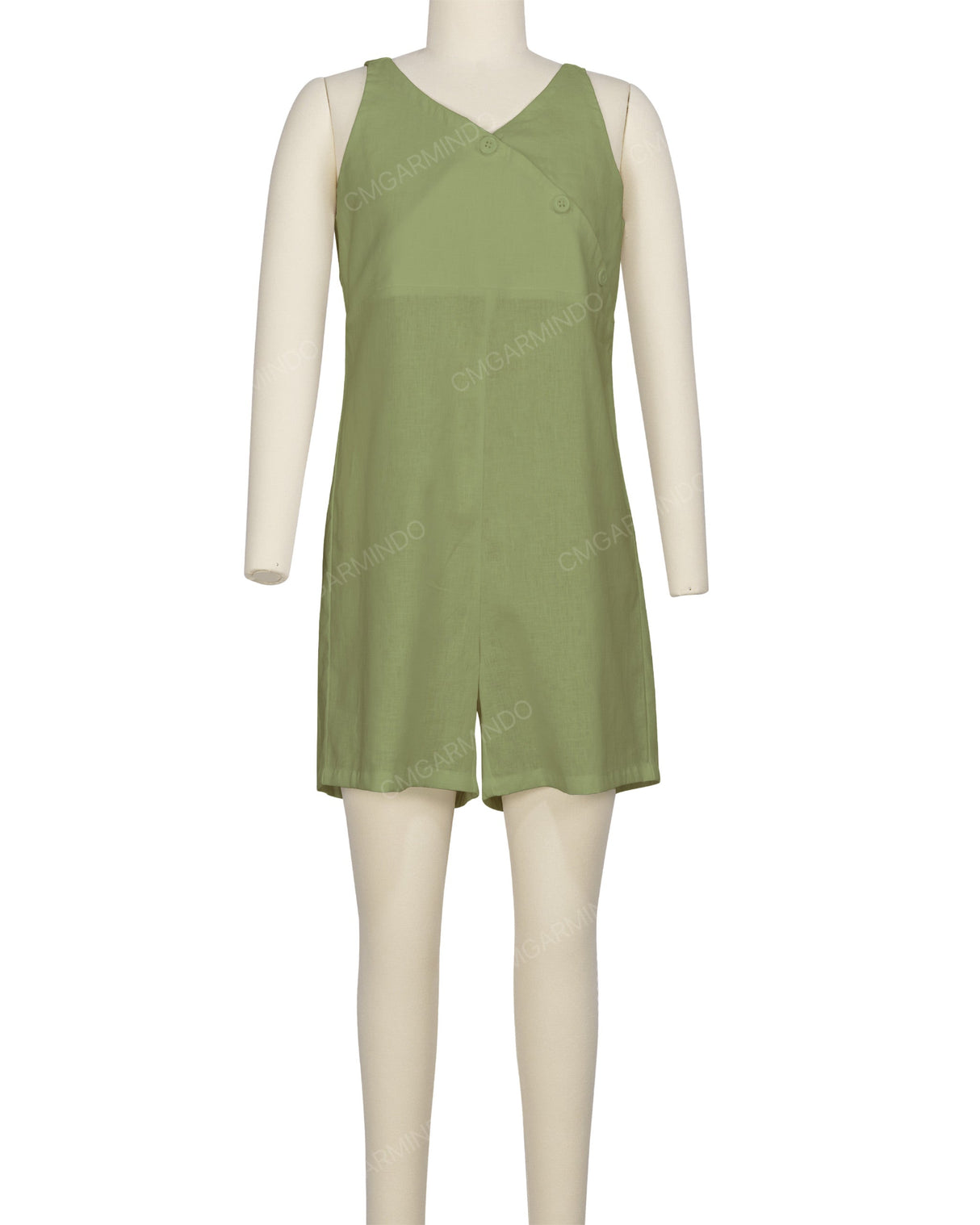 Wrap Front Shirred Back Romper