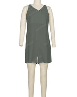 Wrap Front Shirred Back Romper