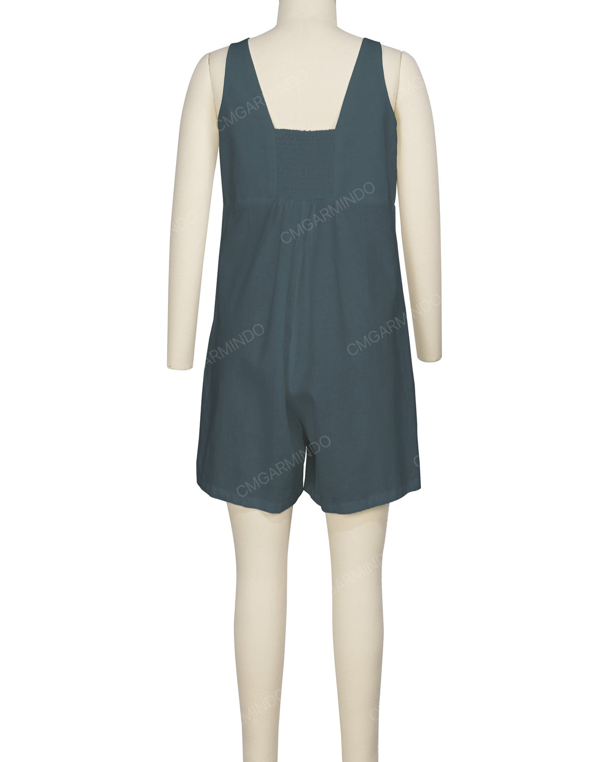 Wrap Front Shirred Back Romper