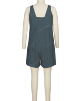 Wrap Front Shirred Back Romper