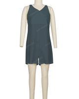 Wrap Front Shirred Back Romper