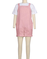 Wide Strap Overall Romper