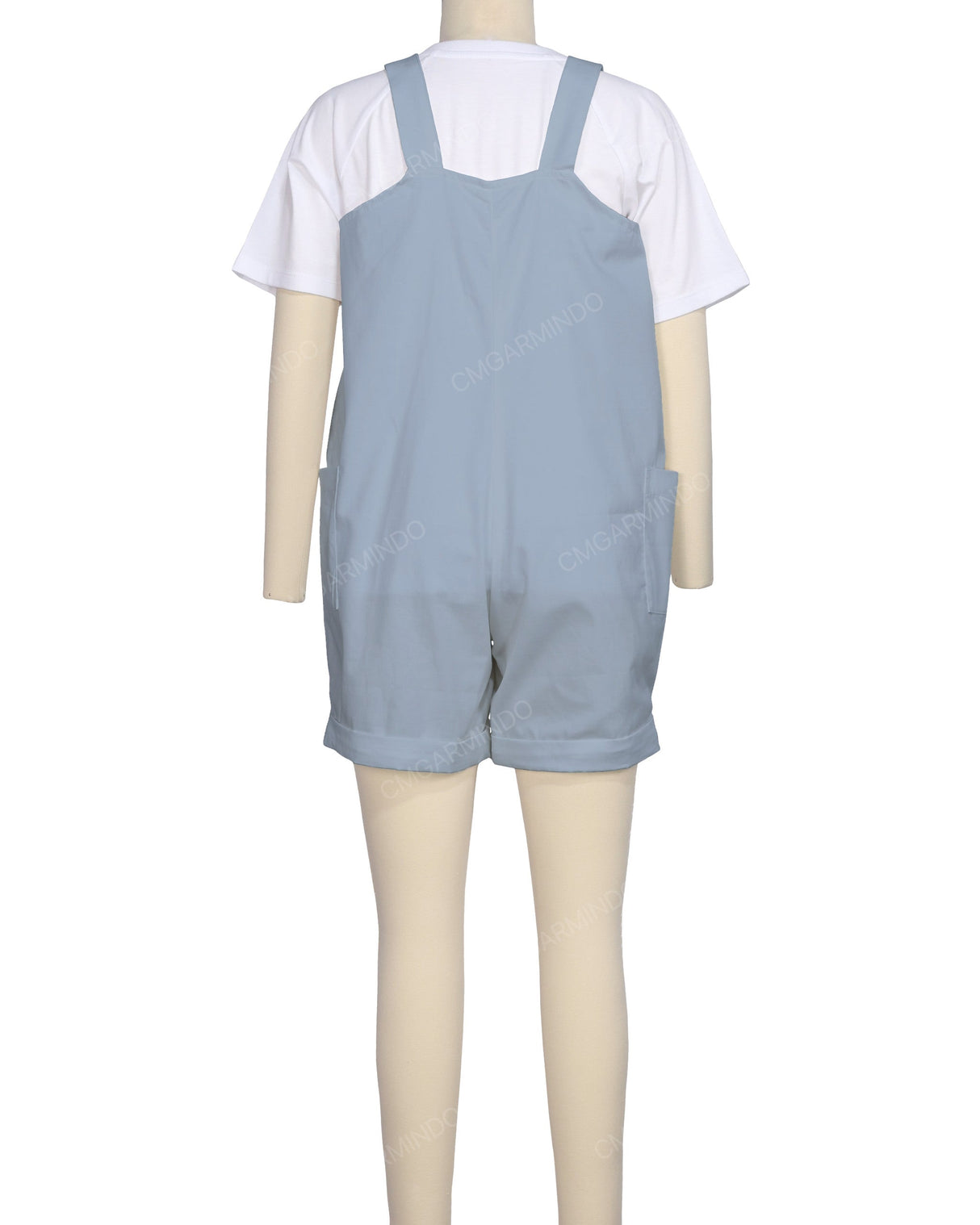 Wide Strap Overall Romper