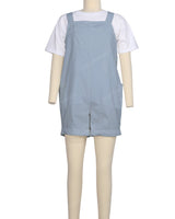 Wide Strap Overall Romper