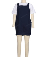 Wide Strap Overall Romper