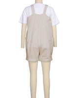 Wide Strap Overall Romper