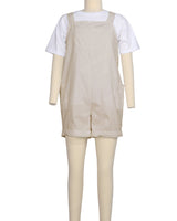 Wide Strap Overall Romper