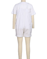 Wide Strap Overall Romper