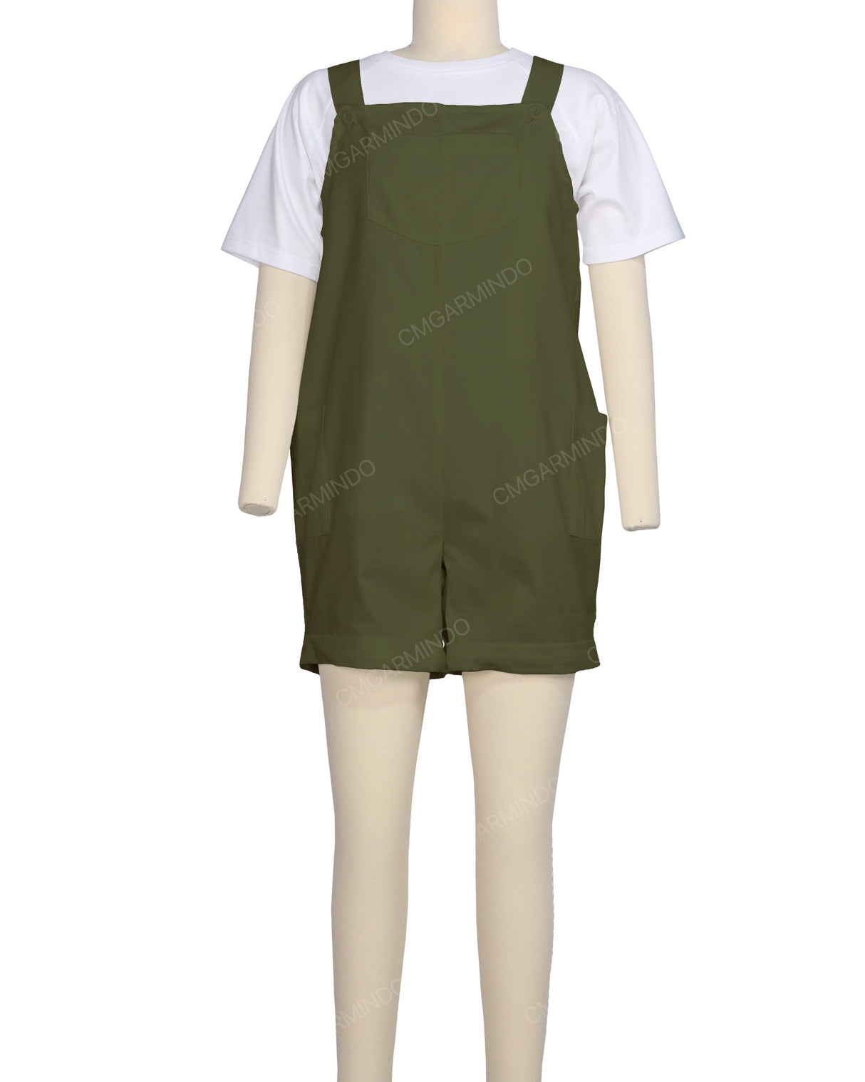 Wide Strap Overall Romper