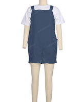 Wide Strap Overall Romper