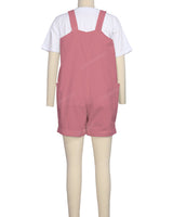 Wide Strap Overall Romper