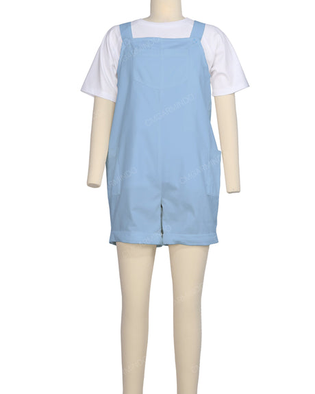 Wide Strap Overall Romper