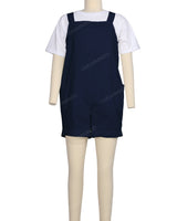 Wide Strap Overall Romper