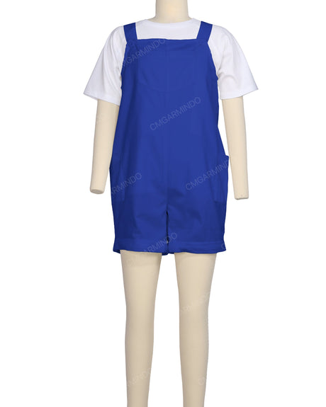 Wide Strap Overall Romper