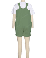 Wide Strap Overall Romper
