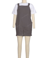 Wide Strap Overall Romper