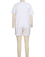 Wide Strap Overall Romper