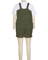 Wide Strap Overall Romper