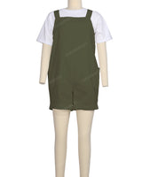 Wide Strap Overall Romper