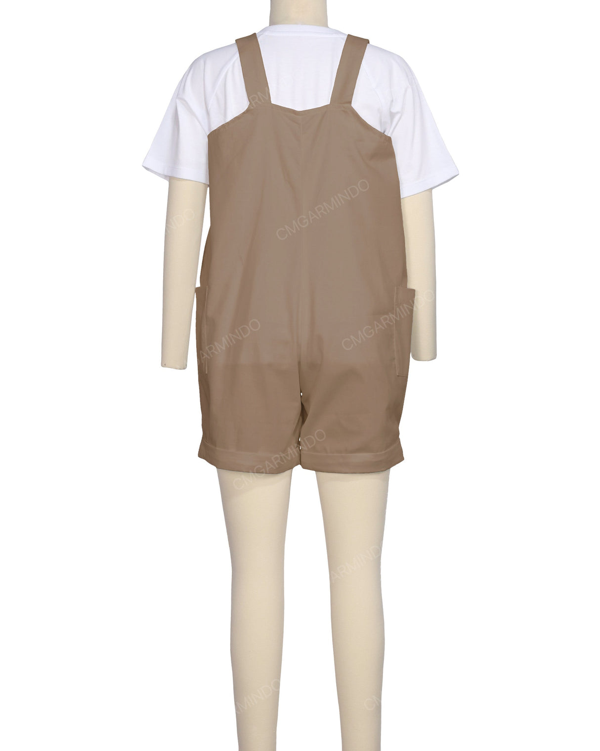 Wide Strap Overall Romper