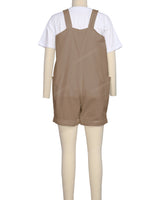 Wide Strap Overall Romper