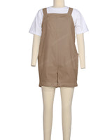Wide Strap Overall Romper